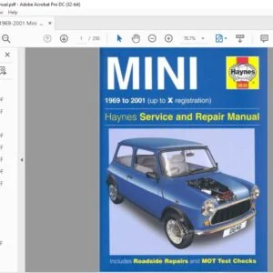 1969 2001 MINI WORKSHOP MANUAL
