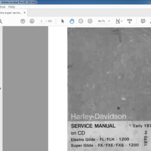 1970-1978 HARLEY DAVIDSON ELECTRA FL FX SERVICE MANUAL