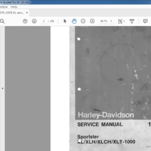 1970-1978 HARLEY DAVIDSON XL XLH XLCH XLT SERVICE MANUAL