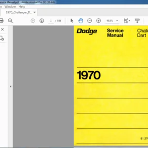 1970 Dodge Challenger Dart Service Manual - PDF DOWNLOAD