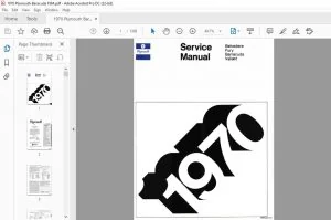 1970 Plymouth Baracuda FSM Service Manual