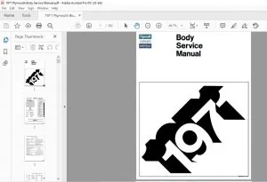 1971 PLYMOUTH CHRYSLER IMPERIAL BODY SERVICE MANUAL