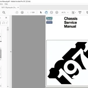 1971 PLYMOUTH CHRYSLER IMPERIAL CHASSIS SERVICE MANUAL