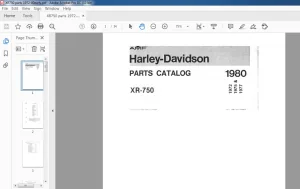 1972 -1980 Harley-Davidson XR-750  PARTS  CATALOG MANUAL - PDF DOWNLOAD