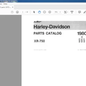 1972 -1980 Harley-Davidson XR-750  PARTS  CATALOG MANUAL - PDF DOWNLOAD