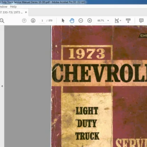 1973 Chevrolet Light Duty Truck Service Manual - PDF DOWNLOAD