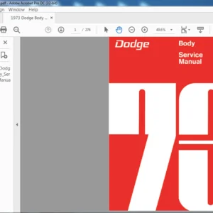 1973 Dodge Body Service Manual - PDF DOWNLOAD
