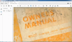 1973 Willys Station Wagon Jeepster Sedan Delivery Owners Manual - PDF DOWNLOAD