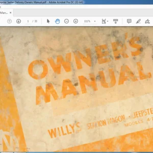 1973 Willys Station Wagon Jeepster Sedan Delivery Owners Manual - PDF DOWNLOAD