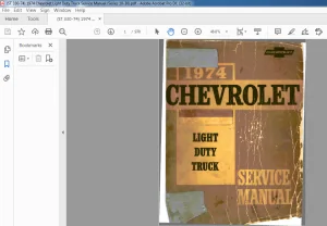 1974 Chevrolet Light Duty Truck Service Manual - PDF DOWNLOAD