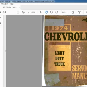 1974 Chevrolet Light Duty Truck Service Manual - PDF DOWNLOAD