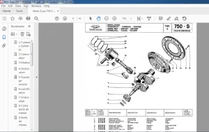 1974 Moto Guzzi 750 S  Parts List  Manual