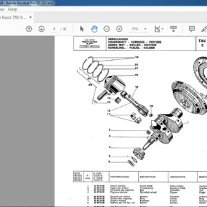 1974 Moto Guzzi 750 S  Parts List  Manual