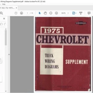 1975 Chevrolet Truck Wiring Diagram Supplement Manual