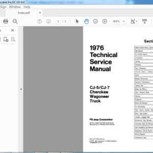 1976 Jeep CJ-5, CJ-7, Cherokee, Wagoneer & Truck Service Manual - PDF DOWNLOAD