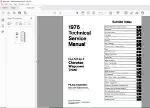 1976 Jeep CJ-5 CJ-7 Cherokee, Wagoneer & Truck Service Manual - PDF DOWNLOAD