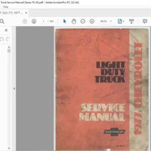 1977 Chevrolet Light Duty Truck Service Manual - PDF DOWNLOAD
