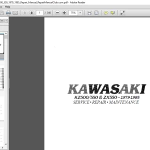 1979-1985 Kawasaki KZ500 550 & ZX550 Service Manual - PDF DOWNLOAD