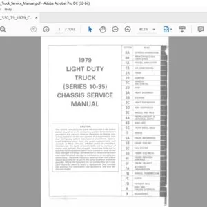 1979 Chevrolet Light Duty Truck Chassis Service Manual - PDF DOWNLOAD