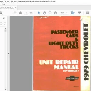 1979 Chevrolet Light Duty Trucks & Passengers Cars Repair Manual - PDF DOWNLOAD
