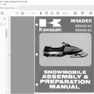 1979 Kawasaki Invader SS340 SS440-A2 Snowmobile Assembly & preparation Manual