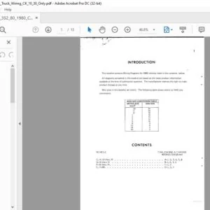 1980 Chevrolet ST352-80 Light Trucks Wiring Diagram Manual
