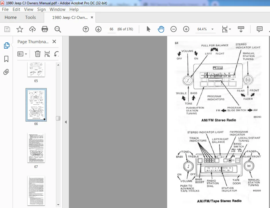 1980 Jeep CJ Owner's Manual - PDF DOWNLOAD - Image 2