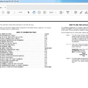 1981 - 1986 Jeep CJ Misc Parts Catalog Manual - PDF DOWNLOAD