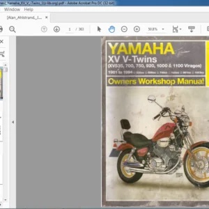 1981-1994 YAMAHA XV V TWINS OWNERS WORKSHOP MANUAL