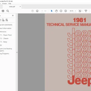 1981 Jeep CJ-5 CJ-7 Cherokee Wagoneer & Truck Technical Service Manual - PDF DOWNLOAD
