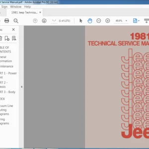 1981 Jeep Technical Service Manual - PDF DOWNLOAD