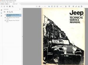 1982 Jeep Wagoneer Technical Service Manual - PDF DOWNLOAD