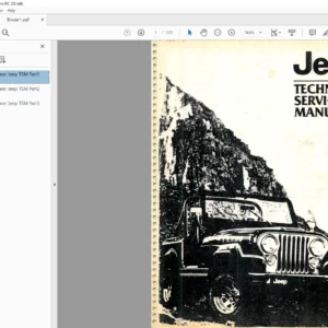 1982 Jeep Wagoneer Technical Service Manual - PDF DOWNLOAD