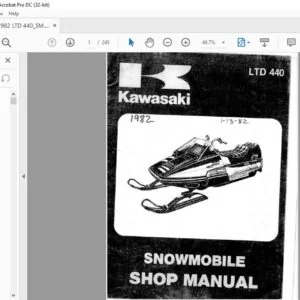 1982 KAWASAKI LTD 440 SNOWMOBILE SERVICE MANUAL