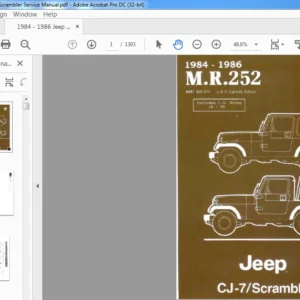 1984 - 1986 Jeep CJ-7 Scrambler Service Manual - PDF DOWNLOAD