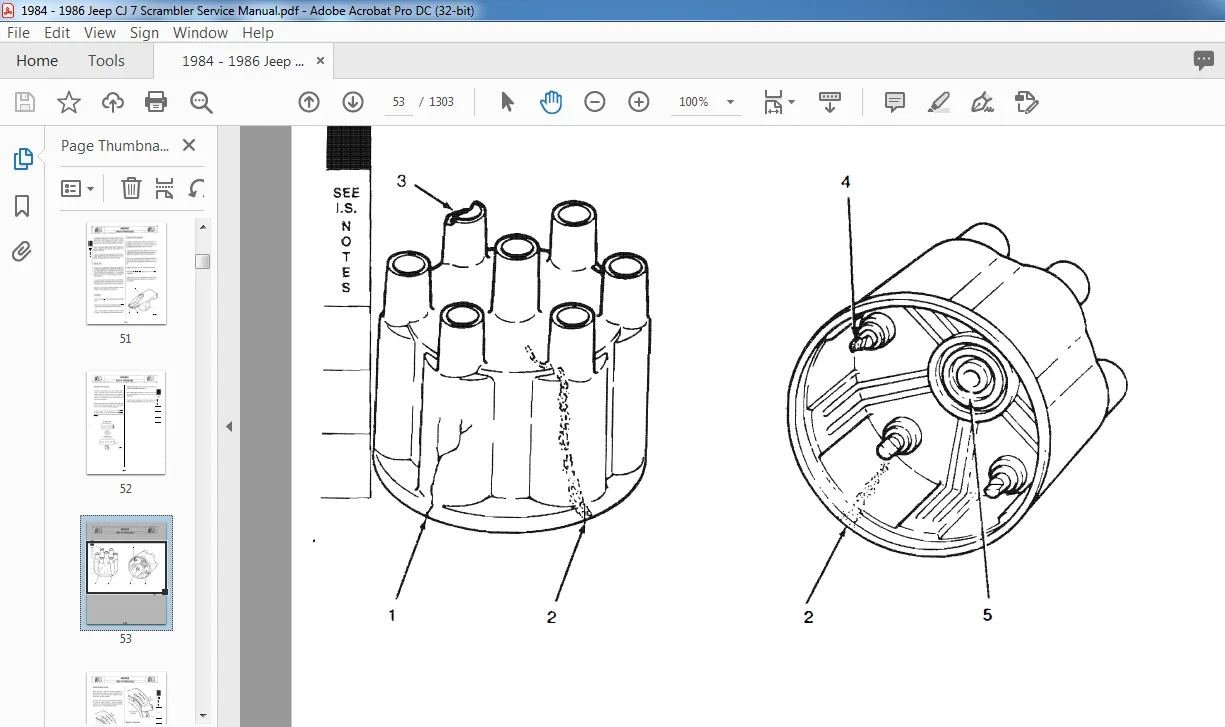 1984 - 1986 Jeep CJ-7 Scrambler Service Manual