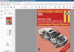 1984-1988 MERCEDES-BENZ 190 AUTOMOTIVE REPAIR MANUAL