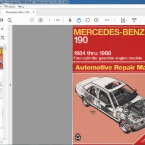 1984-1988 MERCEDES-BENZ 190 AUTOMOTIVE REPAIR MANUAL