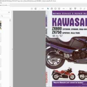 1985-1997 Kawasaki ZX600 & 750 Fours Service Manual - PDF DOWNLOAD