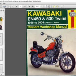 1985-2004 Kawasaki EN450 & 500 Twins Owners Workshop Manual - PDF DOWNLOAD
