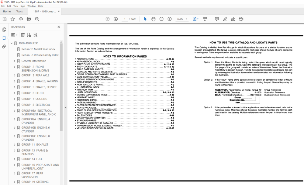 1987-1990 Jeep SJ Parts list Manual - PDF DOWNLOAD ~ HeyDownloads ...