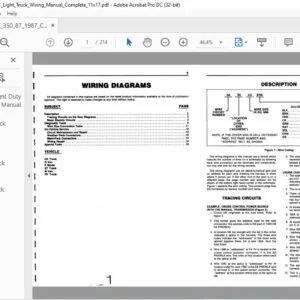 1987 CHEVROLET LIGHT DUTY TRUCK WIRING MANUAL - PDF DOWNLOAD