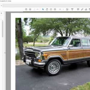 1987 Jeep XJ Cherokee Wiring Electrical Manual - PDF DOWNLOAD