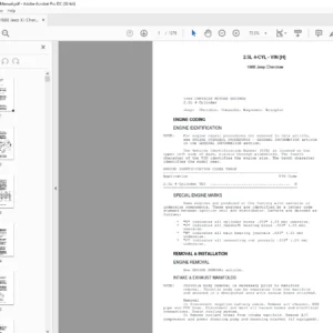 1988 Jeep XJ 2.5L 4-CYL - VIN [H] Cherokee Service Manual - PDF DOWNLOAD