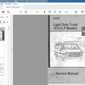 1989 GMC Light Duty RVGP Light Duty Truck Service Manual - PDF DOWNLOAD