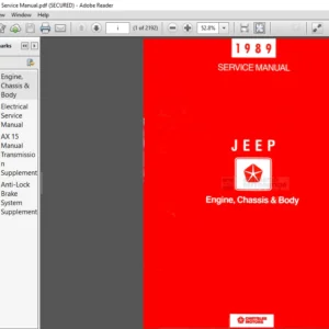 1989 Jeep Engine, Chassis & Body Service Manual - PDF DOWNLOAD