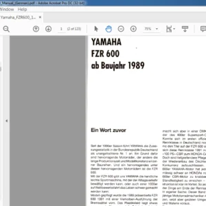 1989 YAMAHA FZR 600 SERVICE MANUAL - PDF DOWNLOAD