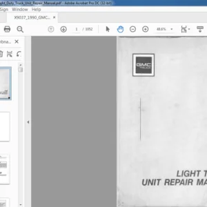 1990 GMC LIGHT TRUCK Unit Repair Manual - PDF DOWNLOAD