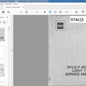 1990 GMC RVGP LIGHT TRUCK SERVICE MANUAL - PDF DOWNLOAD