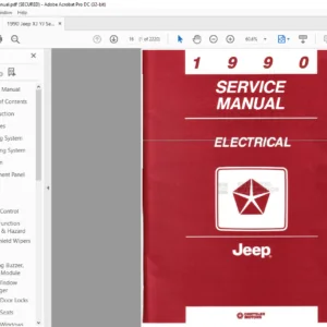 1990 Jeep Electrical Service Manual - PDF DOWNLOAD